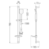 Mexen DB62 slankiojantis dušo komplektas, chromas - 785624584-00