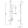 Mexen DB62 stumdomas dušo komplektas, chromas - 785624584-00