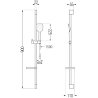 Mexen DS62 slankiojamas juodas dušo komplektas - 785624583-70