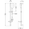 Mexen DB22 stumdomas dušo kompletas, chromas - 785224584-00