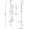 Mexen DB45 slankiojamasis dušo komplektas, juodas - 785454584-70