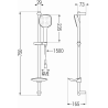 Mexen DB33 stumdomas dušo komplektas, Juoda - 785334584-70