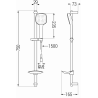 Mexen DB33 stumdomų dušo komplektas, chromas - 785334584-00