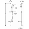 Mexen DB05 stumdomas dušo komplektas, chromas - 785054584-00