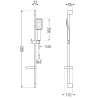 Mexen DS54 stumdomas dušo komplektas, Juoda/Chromo - 785544583-17