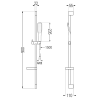 Mexen DS49 slenkančioji dušo rinkinys, juodas/auksinis - 785494583-57