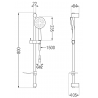 Mexen DF67 stumdomas dušo komplektas, Juoda - 785674582-70