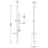 Mexen DS70 juodos spalvos slankiojamasis dušo komplektas - 785704583-70
