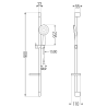 Mexen DS67 slankus, juodas dušo komplektas - 785674583-70