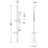 Mexen DS45 slankus dušo komplektas, juodas - 785454583-70