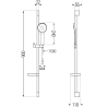 Mexen DS40 stumdomas dušo komplektas, chromas - 785404583-00