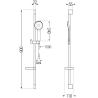 Mexen DS40 stumdomas dušo komplektas, Chromo - 785404583-00