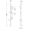 Mexen DS33 slankiklis dušo komplektas, juodas - 785334583-70