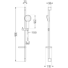 Mexen DS33 stumdomas dušo komplektas, chromas - 785334583-00