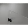 Mexen Lunar-B dušo kabina su varstomomis durimis kairėje 80 x 80 cm, permatoma, juoda - 832-080-080-70-00-L