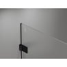 Mexen Lunar-B dušo kabina su varstomomis durimis kairėje 80 x 80 cm, permatoma, juoda - 832-080-080-70-00-L