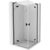 Mexen Mist-H L Duo varstoma dušo kabina 105 x 105 cm, skaidri, juoda - 8A5L-105L-105P-70-00