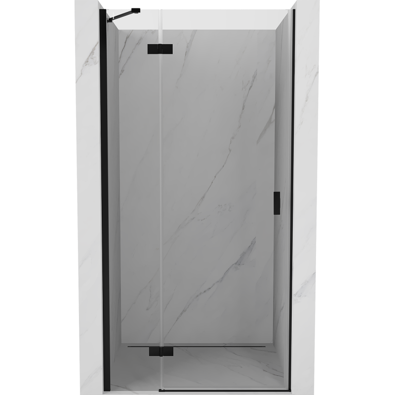Mexen Mist-H varstomos dušo durys kairiosios 95 cm, skaidrios, juodos - 8A5-095-000-70-00-L