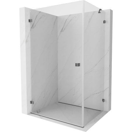 Mexen Lunar-B varstoma dušo kabina kairioji 95 x 80 cm, skaidri, juodinto metalo - 832-095-080-95-00-L