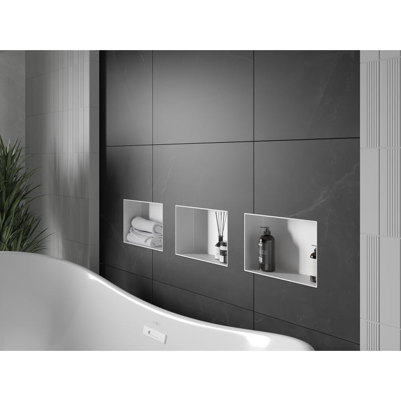 Mexen X-Wall-NR nišinis lentyna be apvado 30 x 20 cm, balta - 1921302010