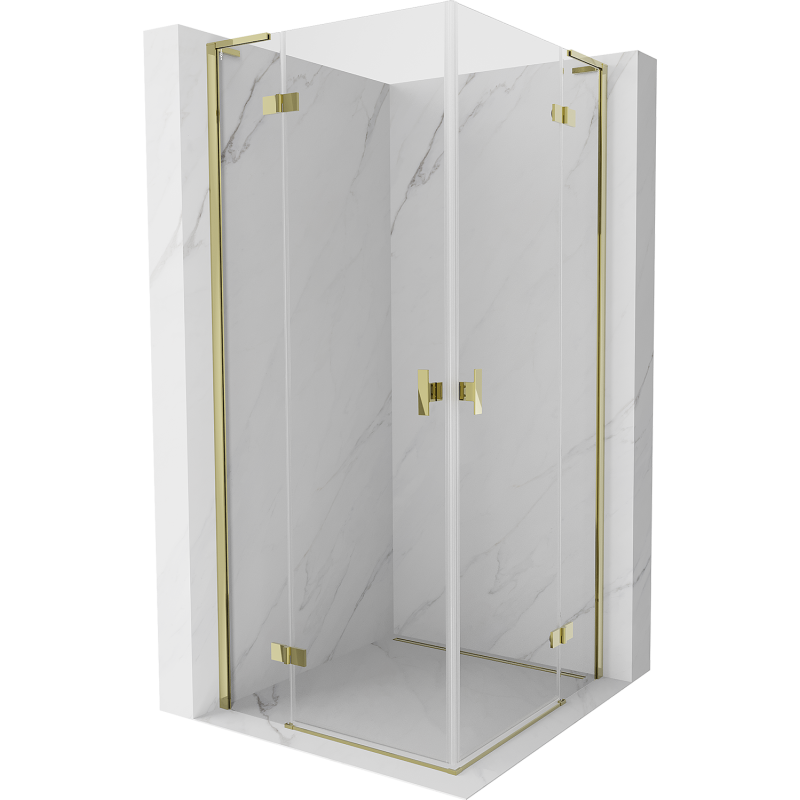 Mexen Mist-H L Duo varstoma dušo kabina 85 x 85 cm, skaidri, auksinė - 8A5L-085L-085P-50-00