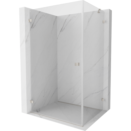 Mexen Lunar-B dušinio kabina atveriama kairė 95 x 80 cm, permatoma, šlifuotas nikelis - 832-095-080-97-00-L