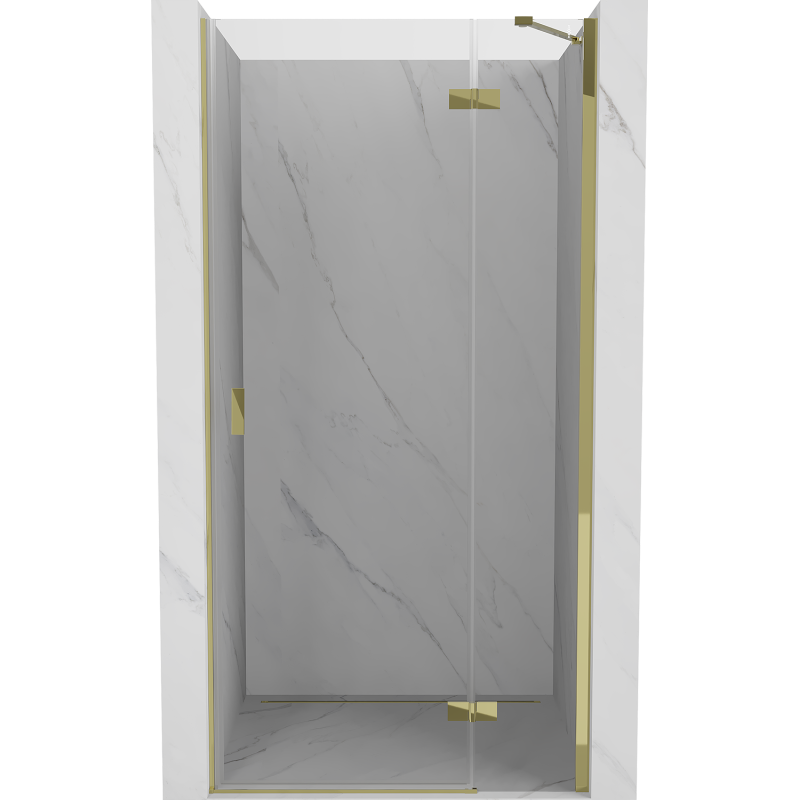 Mexen Mist-H dešinės pusės dušo durys 80 cm, skaidrios, auksinės - 8A5-080-000-50-00-P