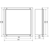 Mexen X-Wall-NR įleidžiama lentyna be rėmelio 30 x 30 cm, balta - 1921303010