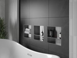 Mexen X-Wall-NR be apvado įleidžiama lentyna su lentyna 30 x 30 cm, inox - 1911303010S Mexen X-Wall-NR be apvado įleidžiama lentyna su lentyna 30 x 30 cm, inox - 1911303010S