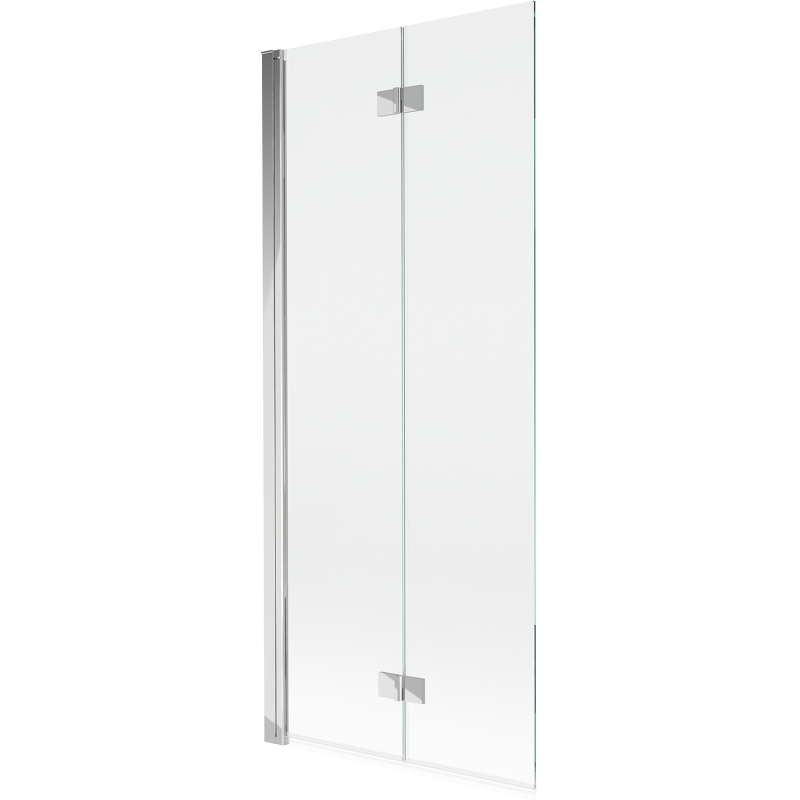 Mexen Mist vonios pertvara 2-dalių kairė 80 x 150 cm, permatoma, chromuota - 8A9-080-002-01-00-L