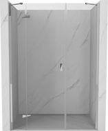 Mexen Mist-H kairiosios pusės dušo durys, 125 cm, skaidrios, chromuotos - 8A5-125-001-01-00-L