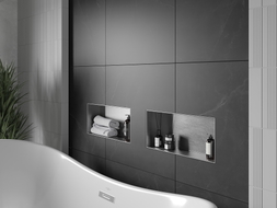 Mexen X-Wall-NR nišinė lentyna be apvado 45 x 20 cm, inox - 1911452010