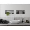 Mexen X-Wall-NR įleidžiama lentyna be apvado 45 x 20 cm, inox - 1911452010