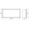 Mexen X-Wall-NR įleidžiama lentyna be apvado 45 x 20 cm, inox - 1911452010