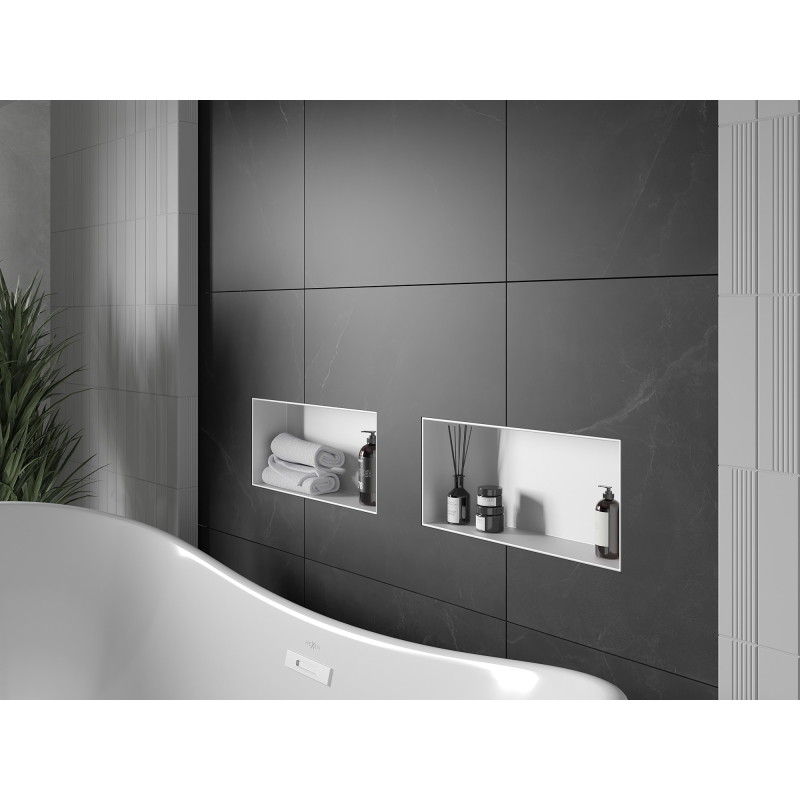 Mexen X-Wall-NR nišinė lentyna be apvado 45 x 20 cm, balta - 1921452010