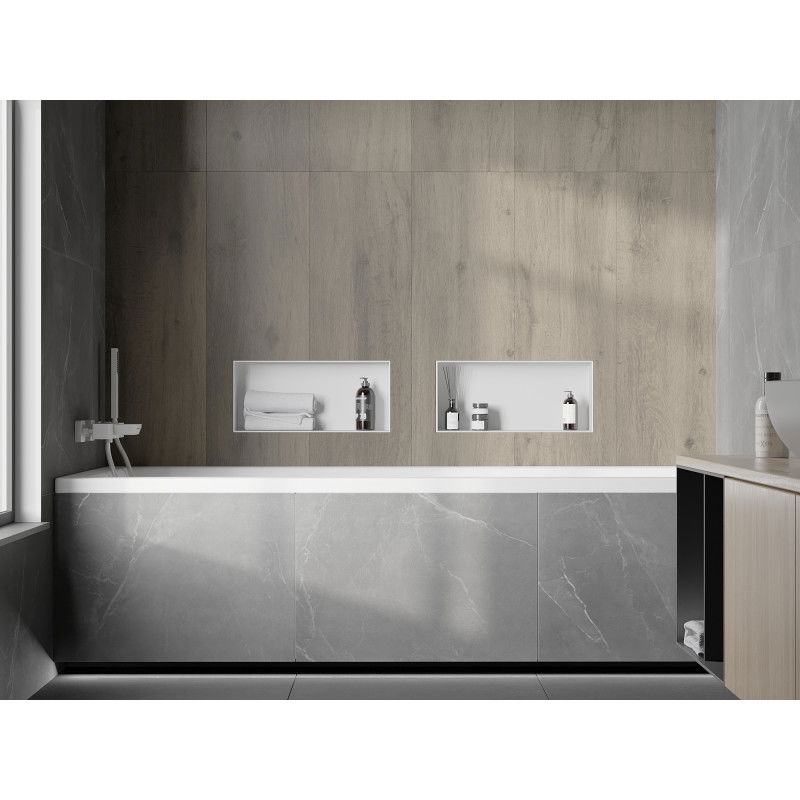 Mexen X-Wall-NR nišinė lentyna be briaunos 45 x 20 cm, balta - 1921452010