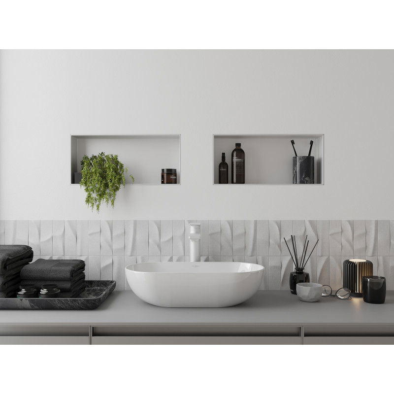 Mexen X-Wall-NR nišinė lentyna be briaunos 45 x 20 cm, balta - 1921452010