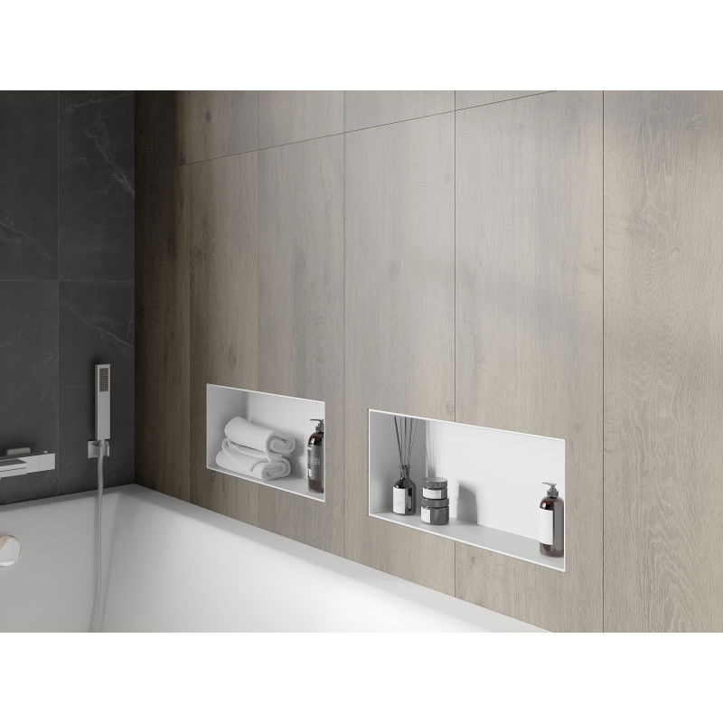Mexen X-Wall-NR nišinė lentyna be briaunos 45 x 20 cm, balta - 1921452010