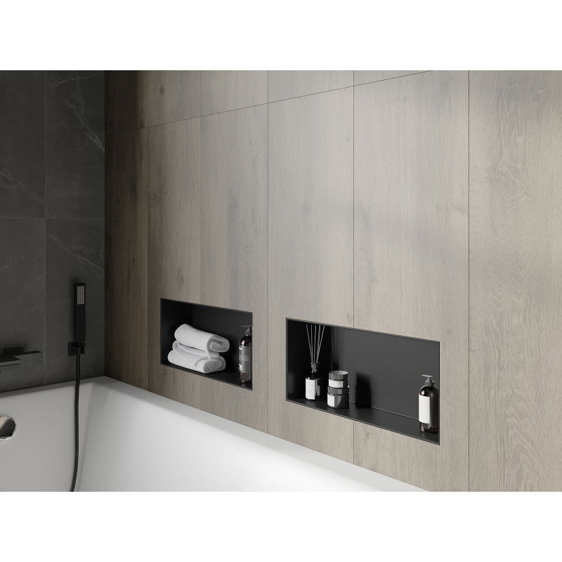 Mexen X-Wall-NR nišinė lentyna be apvado 45 x 20 cm, juoda - 1971452010