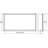 Mexen X-Wall-NR įleidžiama lentyna be apvado 45 x 30 cm, inox - 1911453010