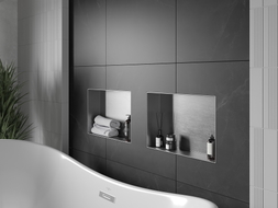 Mexen X-Wall-NR nišinis lentyna be apvado 45 x 30 cm, inox - 1911453010