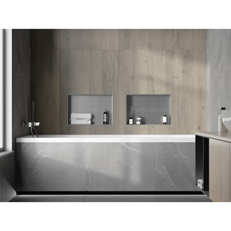 Mexen X-Wall-NR nišinis lentyna be apvado 45 x 30 cm, inox - 1911453010