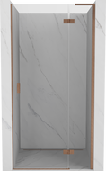 Mexen Mist-H L dušo durys dešinės pusės 80 cm, skaidrios, šlifuota varis - 8A5L-080-000-65-00-P