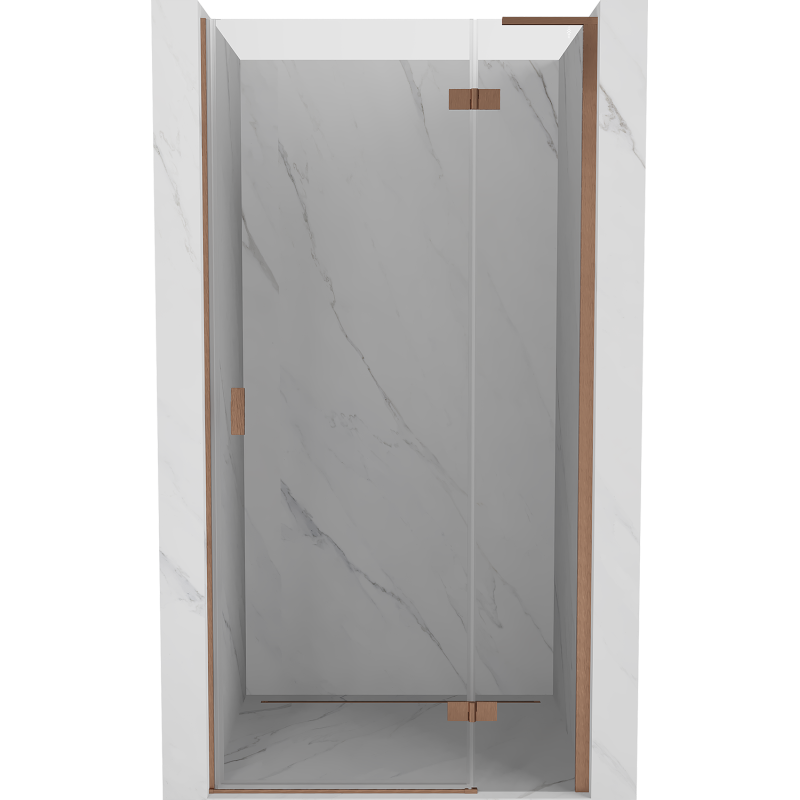 Mexen Mist-H L dušo durys atveriamosios dešinės 95 cm, skaidrios, šlifuotas varis - 8A5L-095-000-65-00-P