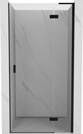 Mexen Mist-H L dešinės pusės dušo durys 80 cm, skaidrios, juodos - 8A5L-080-000-70-00-P