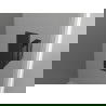 Mexen Mist-H L dešinioji varstoma dušo durys 110 cm, skaidrios, juodos - 8A5L-110-000-70-00-P