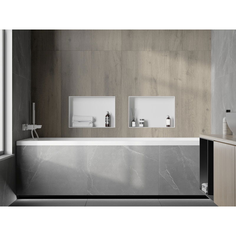 Mexen X-Wall-NR įmontuojama lentyna be rėmo 45 x 30 cm, balta - 1921453010