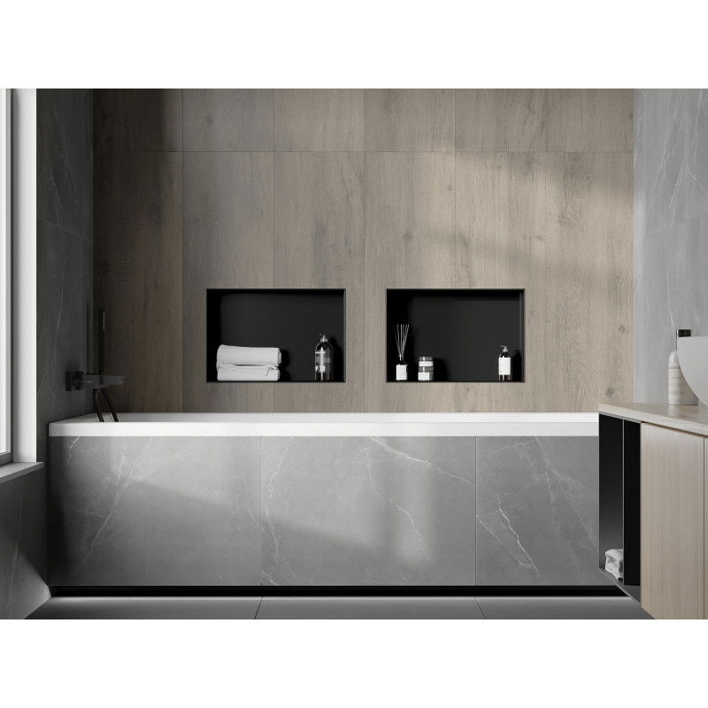 Mexen X-Wall-NR nišinė lentynėlė be flanšo 45 x 30 cm, juoda - 1971453010