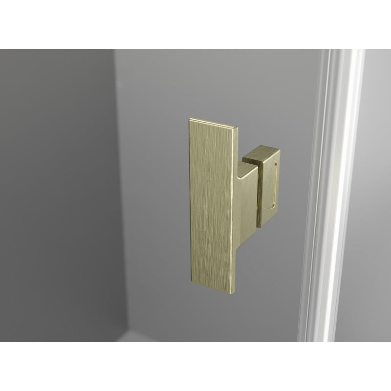 Mexen Mist-H L Duo dušo kabina atsiverianti kairė 105 x 70 cm, skaidri, matinė auksinė - 8A5L-105L-070P-55-00