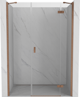 Mexen Mist-H varstomos dušo durys dešinės 140 cm, skaidrios, šlifuotas varis - 8A5-140-001-65-00-P